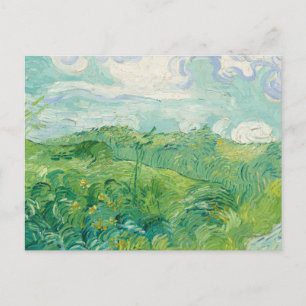 Cartão Postal Vincent Van Gogh pintura Campo de trigo verde 