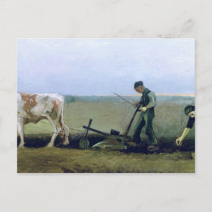 Cartão Postal Vincent van Gogh Plantação de trabalhadores e ca