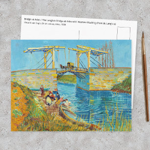 Cartão Postal Vincent van Gogh - Ponte Langlois em Arles #1