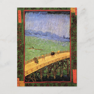 Cartão Postal Vincent Van Gogh - Ponte Na Chuva Da Arte Japonesa