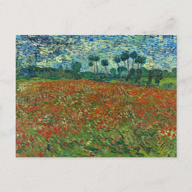 Cartão Postal Vincent Van Gogh Poppy Field (Frente)