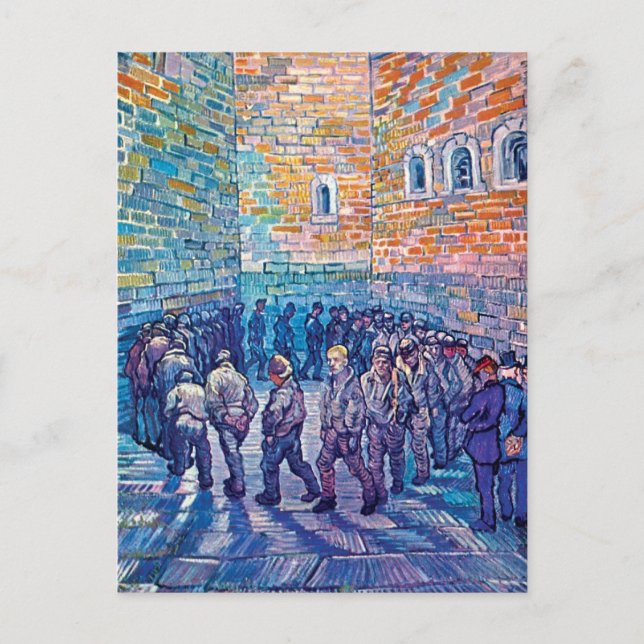 Cartão Postal Vincent Van Gogh - Prisioneiros Exercitando-se ao  (Frente)