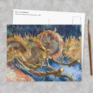 Cartão Postal Vincent van Gogh - Quatro Girassóis Cortados