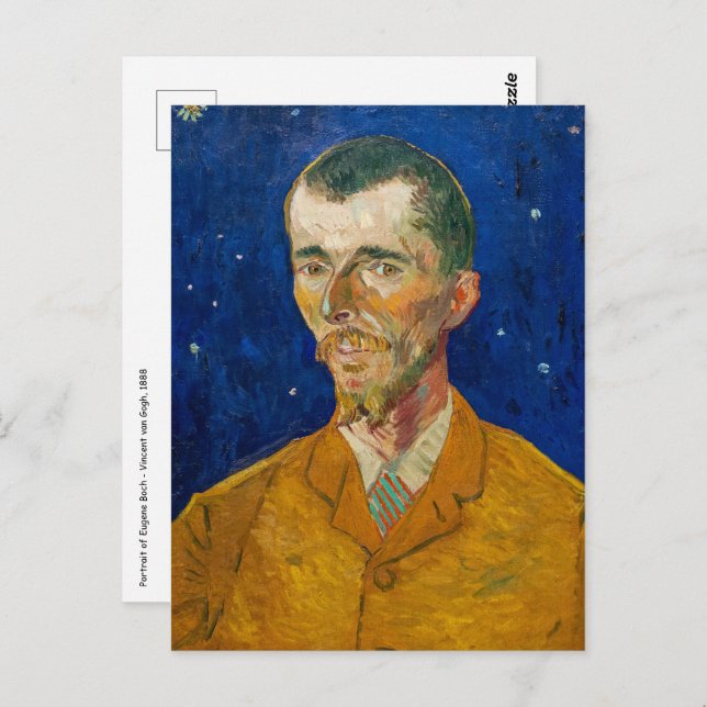 Cartão Postal Vincent Van Gogh - Retrato de Eugene Boch, Arles (Frente/Verso)