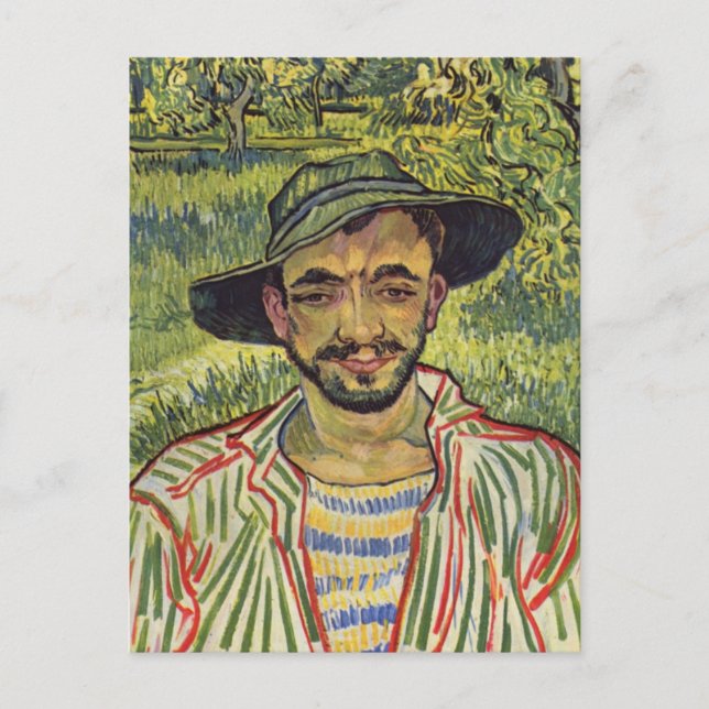 Cartão Postal Vincent van Gogh - Retrato de um Jovem Camponês (Frente)