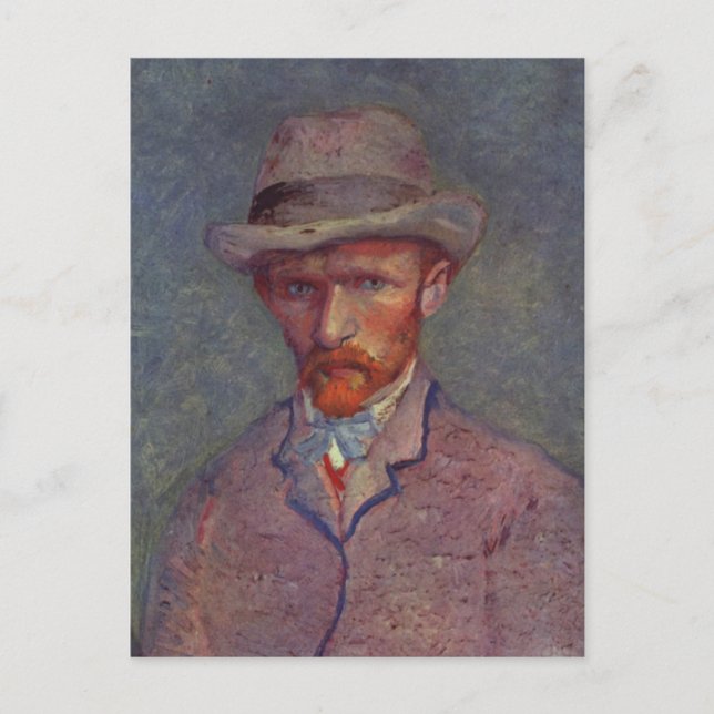 Cartão Postal Vincent Van Gogh - Self-Retrait (Frente)