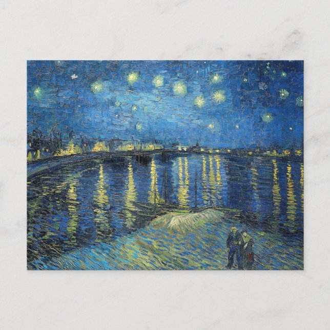 Cartão Postal Vincent Van Gogh Starry Night Over The Rhone 1888 (Frente)