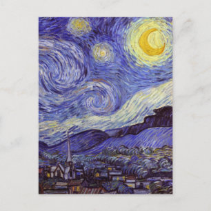 Cartão Postal Vincent Van Gogh Starry Night Vintage Fine Art