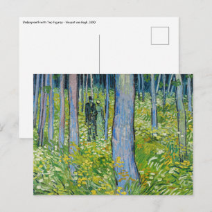 Cartão Postal Vincent van Gogh - Sub-bosque com Duas Figuras