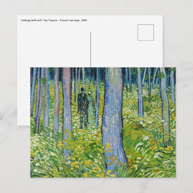 Cartão Postal Vincent van Gogh - Sub-bosque com Duas Figuras (Frente/Verso)