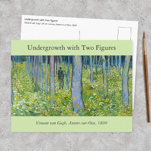 Cartão Postal Vincent van Gogh - Sub-bosque com Duas Figuras