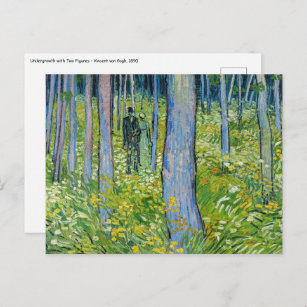 Cartão Postal Vincent van Gogh - Sub-Crescimento com Dois Número