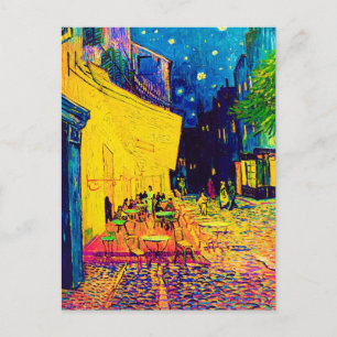 Cartão Postal Vincent Van Gogh - Terraço do Café à Noite Pop Art