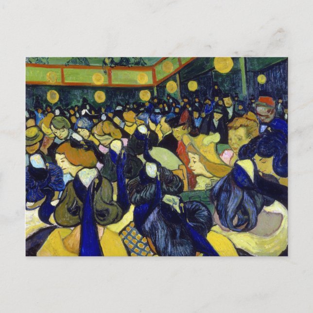 Cartão Postal Vincent van Gogh, The Dance Hall em Arles (Frente)