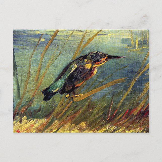 Cartão Postal Vincent Van Gogh - The Kingfisher - Bird Lover Art (Frente)