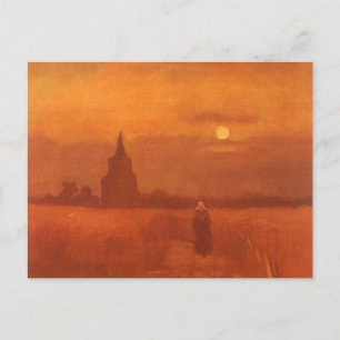 Cartão Postal Vincent van Gogh - Torre Antiga nos Campos