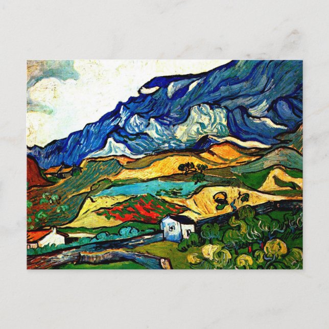 Cartão Postal Vincent van Gogh trabalho de arte, Les Alpilles, C (Frente)