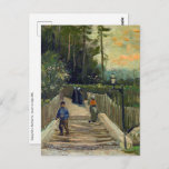 Cartão Postal Vincent van Gogh - Traçado em Montmartre<br><div class="desc">Trajetória em Montmartre - Vincent van Gogh,  1886</div>