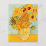 Cartão Postal Vincent Van Gogh Traz Girassóis em Arte Vase<br><div class="desc">Vincent Van Gogh faz doze girassóis num cartão postal Vase Art</div>
