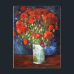 Cartão Postal Vincent Van Gogh Vase com papas vermelhos de arte<br><div class="desc">Vincent Van Gogh Vase com Papa Vermelho Cartão-postal de arte</div>