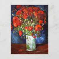 Vincent Van Gogh Vase com papas vermelhos de arte