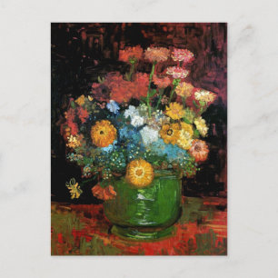 Cartão Postal Vincent Van Gogh - Vase Com Zinnias De Belas Artes