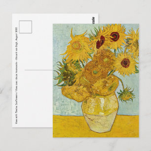 Cartão Postal Vincent Van Gogh - Vaso com Doze Girassóis