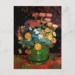 Cartão Postal Vincent Van Gogh - Vaso Com Zínias Arte Fino