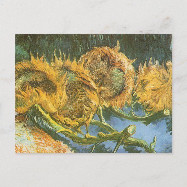 Cartão Postal Vincent van Gogh - Vida Estática: Quatro Girassóis (Frente)