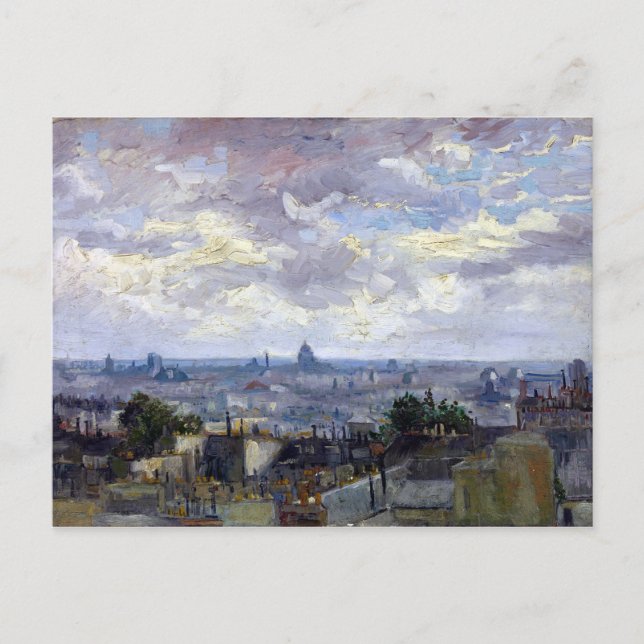 Cartão Postal Vincent van Gogh View de Paris (Frente)