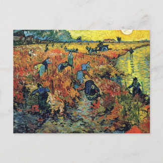 Cartão Postal Vincent Van Gogh - Vinha Vermelha Na Pintura De Ar