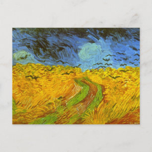 Cartão Postal Vincent van Gogh Wheat Field com Crows
