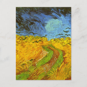 Cartão Postal Vincent van Gogh Wheat Field com Crows