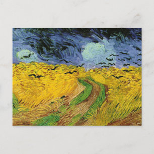 Cartão Postal Vincent Van Gogh Wheat Field com Crows Postcard