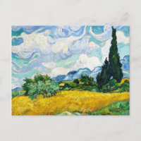 Vincent Van Gogh Wheat Field com Cyprestes