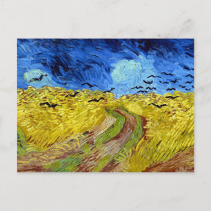 Cartão Postal Vincent van Gogh Wheatfield com Crows
