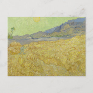 Cartão Postal Vincent van Gogh - Wheatfield com um Receptor