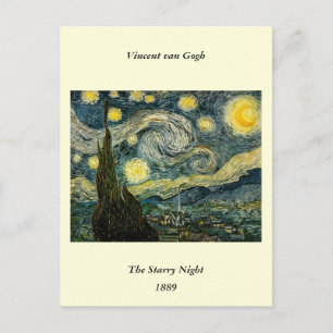 Cartão Postal Vincent van Gogh's The Starry Night (1889)