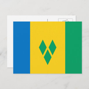 Cartão Postal Vincy Flag, Bandeira do Santo Vincent & Grenadines