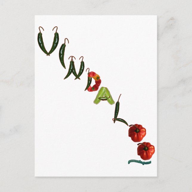 Cartão Postal Vindaloo Chili Peppers (Frente)