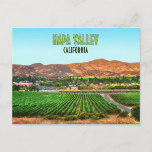 Cartão Postal Vineyard Vintage do Vale do Napa Califórnia