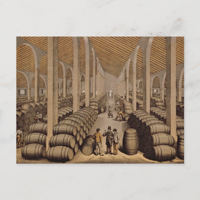 Cartão Postal Vinho-Celar em Jerez de la Frontera (Frente)