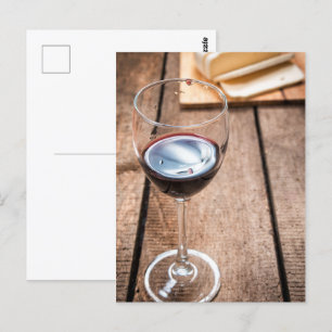 Cartão Postal Vinho e queijo