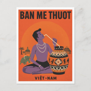 Cartão Postal Vinho Jar Buon Ma Thuot Vietnã Viagem