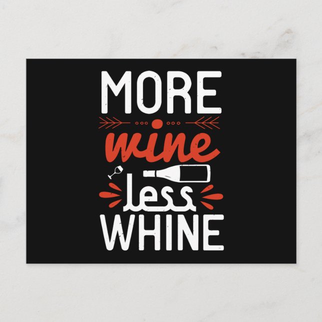 Cartão Postal Vinho - Mais Vinho Menos Sorvete (Frente)
