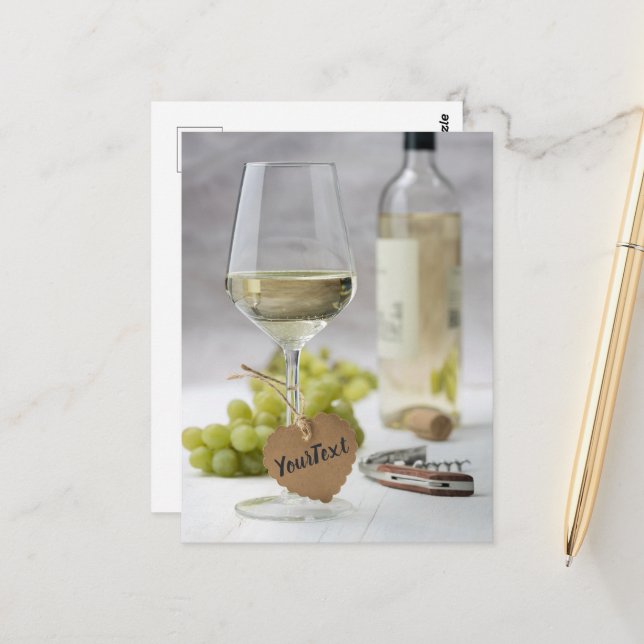 Cartão Postal Vinho Sommelier Vinha Ventilador Design (Frente/Verso In Situ)