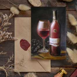 Cartão Postal Vinho tinto