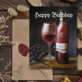 Cartão Postal Vinho tinto