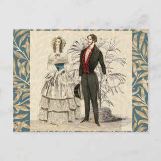 Cartão Postal Vintage 1844 casamento de Casamento Vitoriano