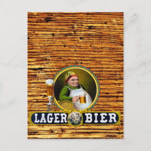 Cartão Postal Vintage 1879 Lager Bier em Oak Wood